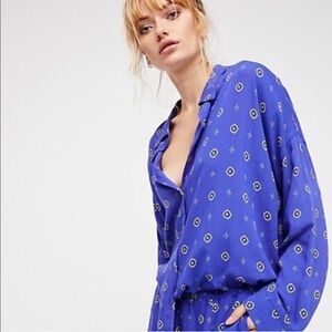 Free People Shirt Up Pajama Top